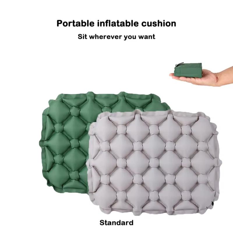 Product Introduction of Portable Folding Inflatable Seat Cushion Lightweight With Storage Bag Air Sitting Pad Moisture and Water Resistant Chair Cushion Camping 14