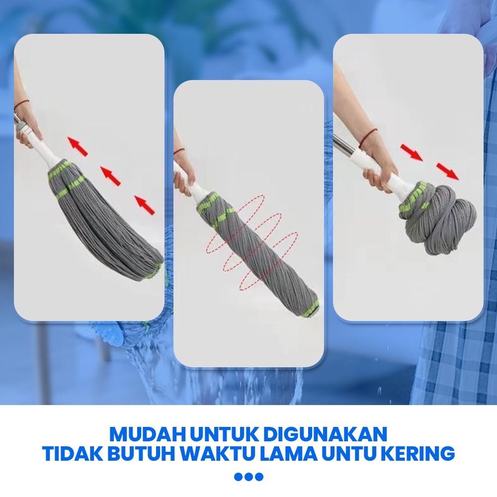 HUGO Alat Pel Lantai Putar Otomatis Twist Mop - Pel Lantai Praktis Peras Tarik Otomatis Ungu Alat pel pemeras otomatis tanpa perlu dicuci, pembersih rumah tangga, alat pel putar, murah dan tahan lama.