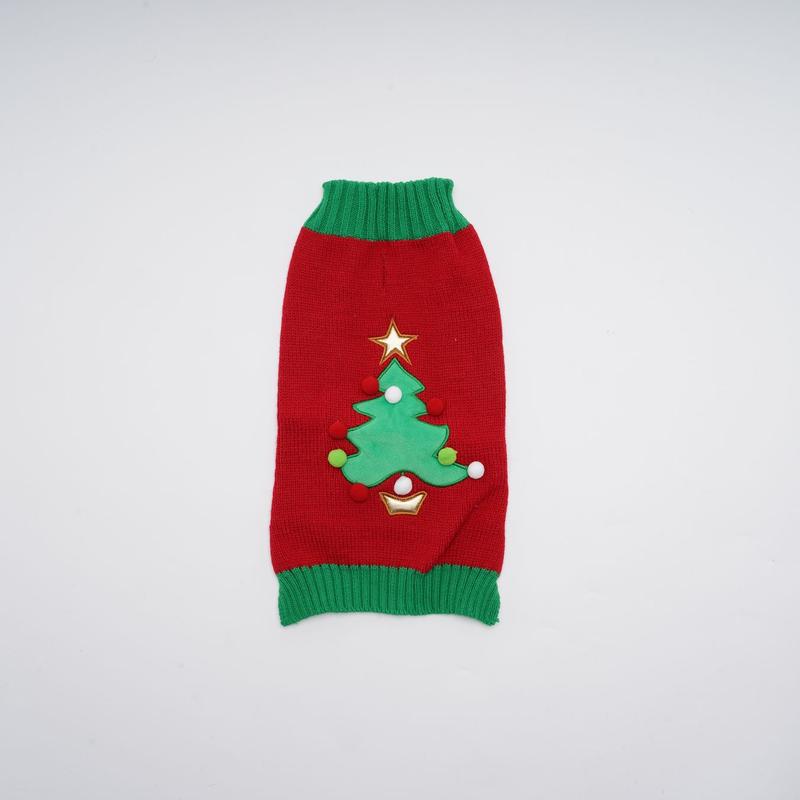 Product Introduction of Cute Tree Pattern Pet Sweater, 1 Count Comfortable Pet Clothes, Pet Clothing for Small Medium Large Dogs & Cats 7