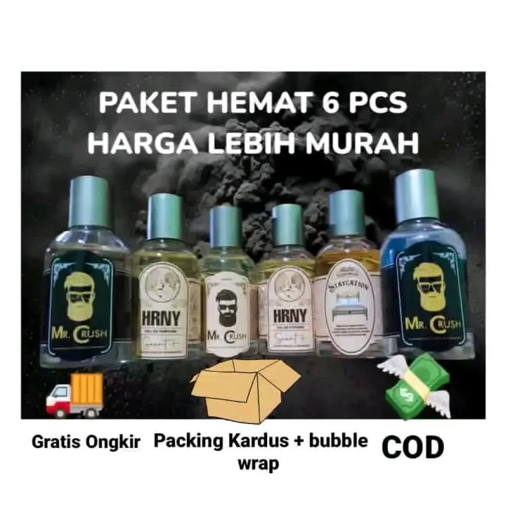 Promo Paket Hemat Parfum Mr.Crush Beli 1 Dapat 6pcs 30Ml