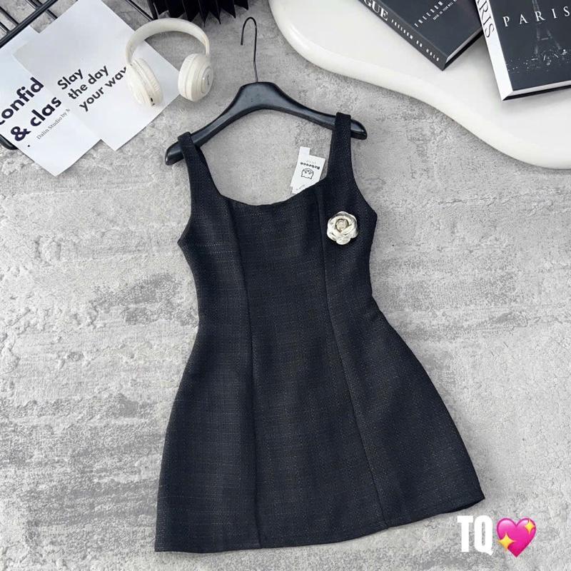 Đầm dạ tweed tiểu thư hoa trà size S,M( ảnh thật) 4