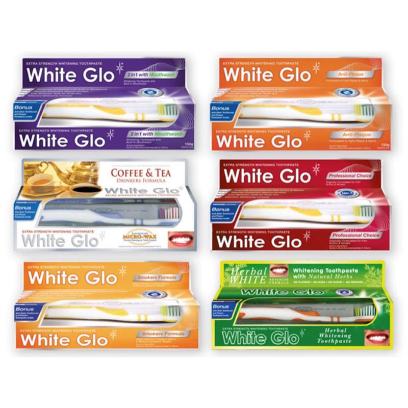 Kem đánh răng kèm bàn chải White glo Trắng răng sạch mảng bám 150g 1