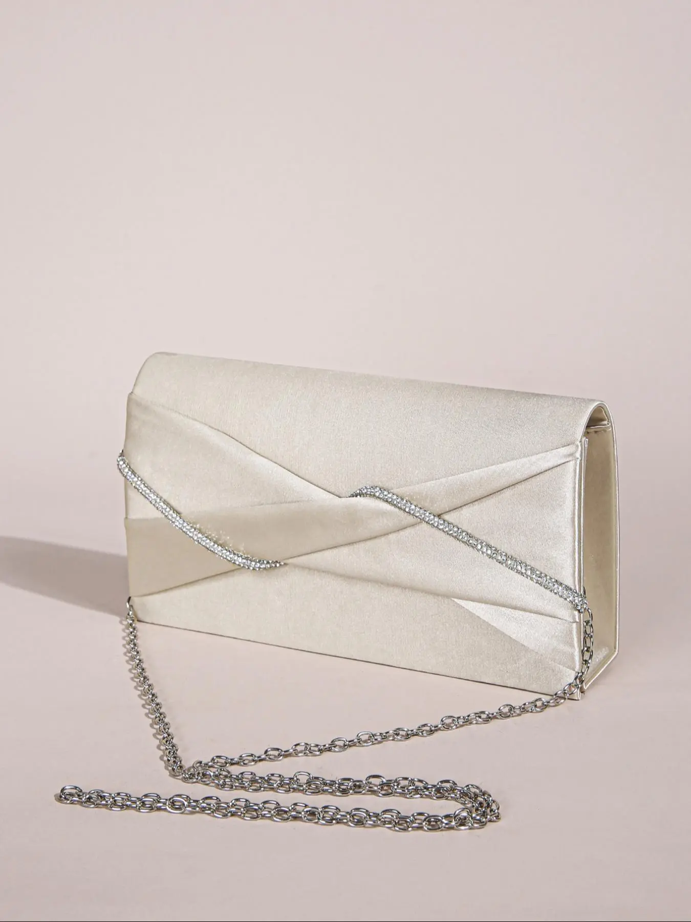 Women's Elegant Evening Bag, Exquisite Trendy Clutch Bag, Fashionable Chain Strap Crossbody Bag for Party Decoration