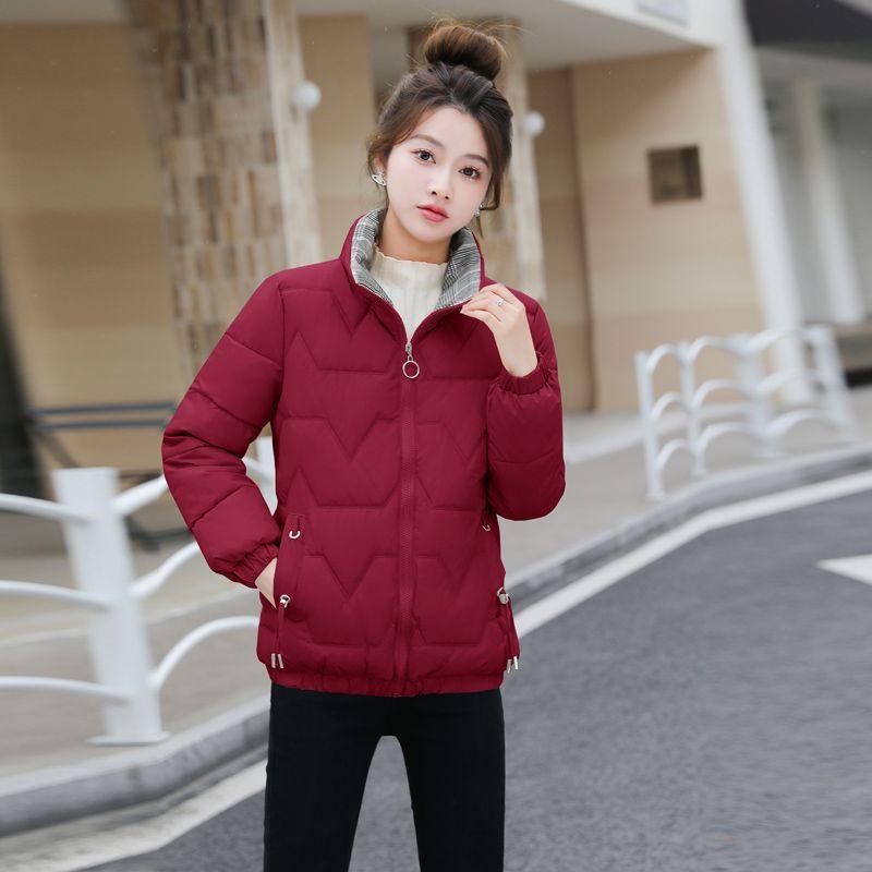Product Introduction of Cotton-padded Jacket Short Women's New Winter Large Size Fashion Stand-up Collar Warm Loose Jackets 14