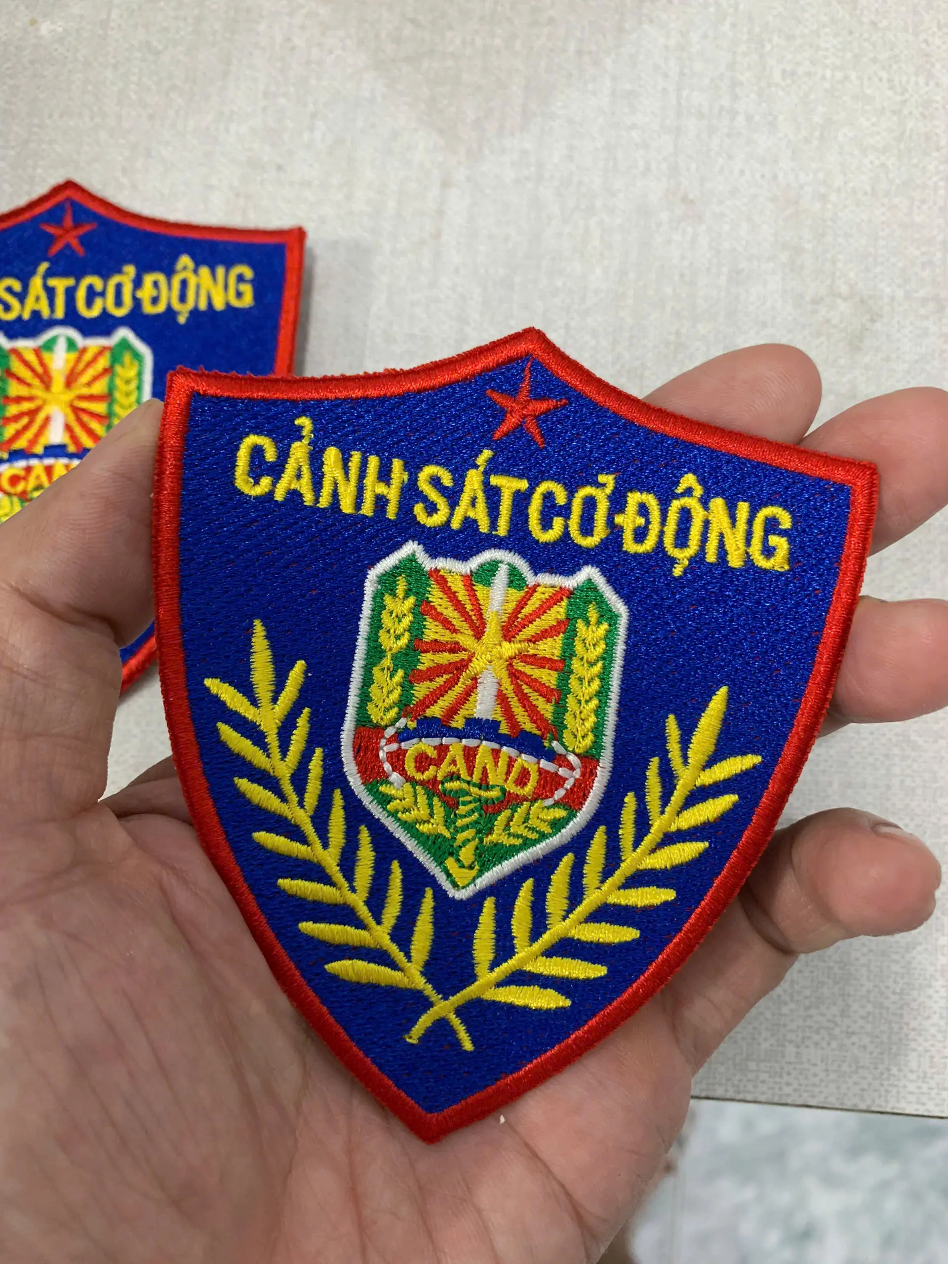 Logo vải thêu Cảnh Sát Cơ Động