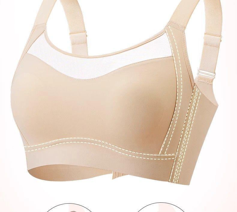 Product Introduction of Bra, Minimizing Bra for Large Bust, Lingerie, Women, Comfort, Basic, Minimalist, Seamless Lift Bra, Side Support, Anti-Sagging, Strapless Bustier with Bunny Ear Cups, Plus Size 23