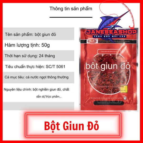 Bột Giun Đỏ  Nhập Khẩu Cao Cấp - Phù Hợp Đánh Nhiều Loại Cá giun  say mồi câu  hạt dẻo 1