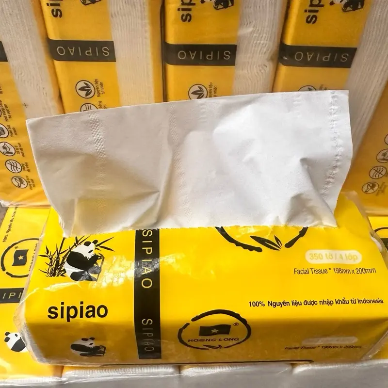 [Combo 10 gói] Giấy rút lụa Ho@ng Long, chất liệu bột gỗ nguyên sinh, giấy ăn, khăn giấy đa năng
