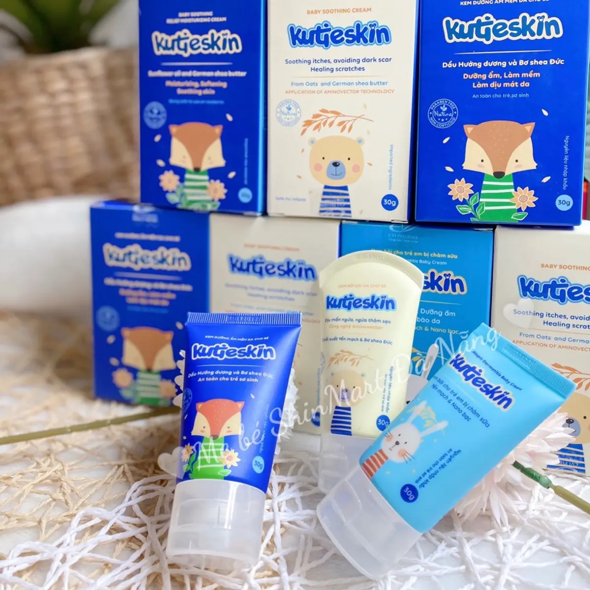 Kem dưỡng da , trị chàm , dịu mẫn ngứa Kutieskin