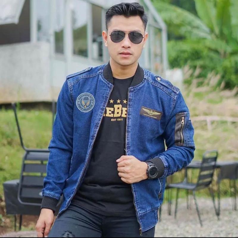 Product Introduction of JACKET BOMBER JEANS CAP KULIT PRIA DAN WANITA panjang motif jaket  casual  tebal cowok  distro 0