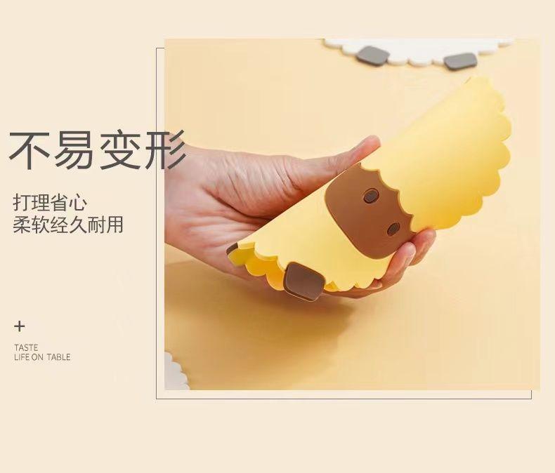 Product Introduction of Tuantuan Sheep Household Tea Cup Mat Placemat Bowl Mat Thickened Anti-scald High Temperature Resistant Food-grade Silicone Heat Insulation Mat Bowl Mat 7