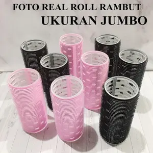 Rol Rambut Korea Premium Jumbo / Hair Roller Rambut wanita Korea Jepitan Hitam