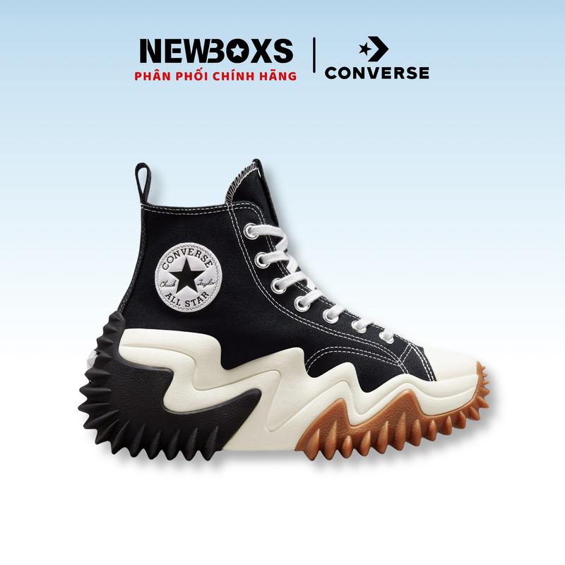 Giày Converse Chuck Taylor Run Star Motion High Top Đen 171545C Sneaker Vải Canvas Đế Đôn Chiều Cao - Nam Nữ Shoes Giầy Chính Hãng Già y Độ n Đế