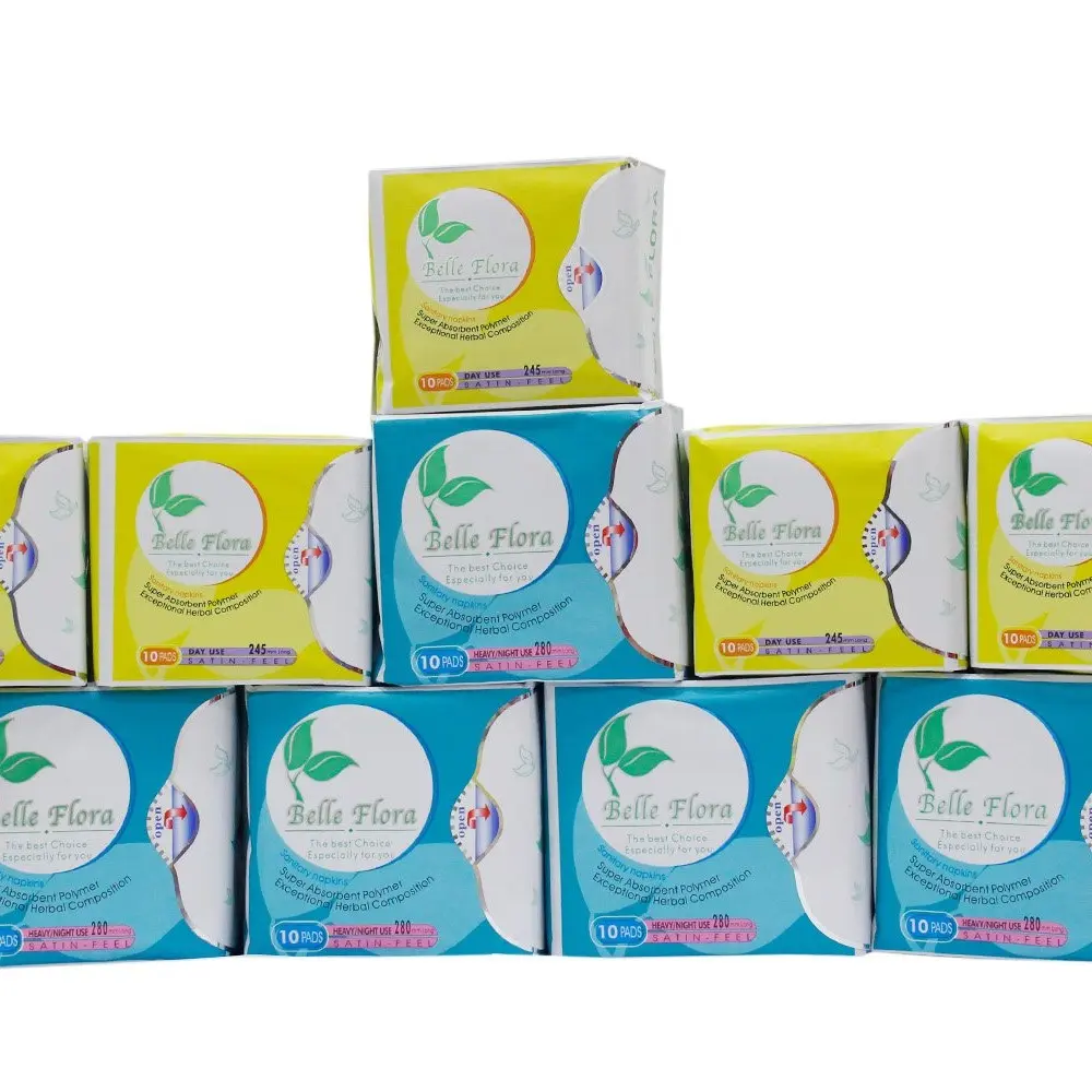 Bộ băng vệ sinh cotton ngày và ban đêm Belle Flora 10 gói
