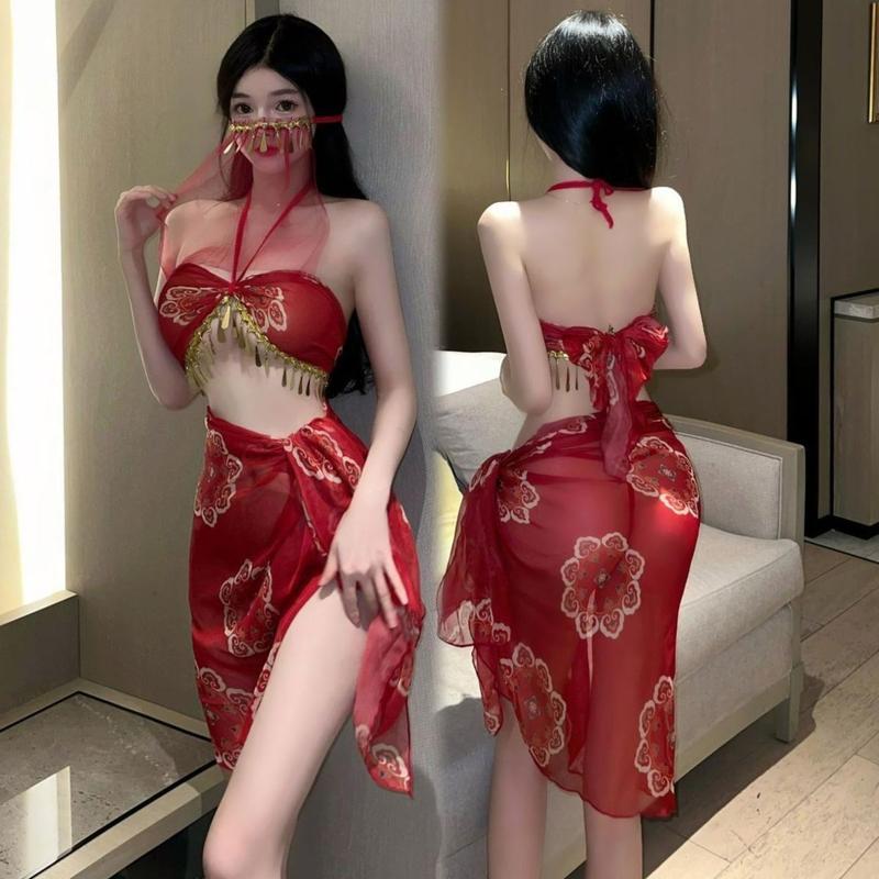 Đồ Lót Gợi Cảm, Áo Ngực Xuyên thấu Cổ Điển Cô Gái Khiêu Vũ Đôn Hoàng, Áo Ống Hanfu Kỳ Lạ Áo Ngủ, Bộ Đồng Phục Hẹn Hò, Bộ 10k Người Thu Thập, Hàng Mới Về Mùa Hè 2025 1