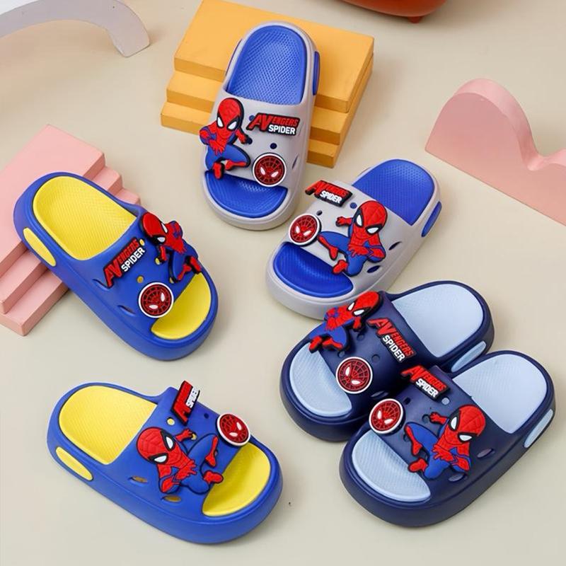 Dép lê Siêu nhân nhẹ, êm mềm, chất EVA chống trơn trượt cho bé trai 3-12 tuổi - Xanh vàng