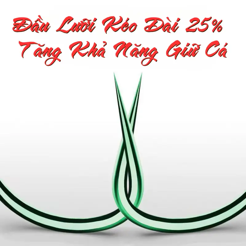 Lưỡi Nanh Sói Cao Cấp Dáng Mỏng Cá Nhát - Gói 100 Lưỡi Đi Câu Bắt Cá Fishing Câu Cá 2