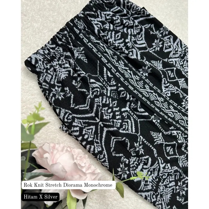 Rok Panjang Span Knit Stretch Diorama Motif Songket Bali Bawahan Kebaya 5