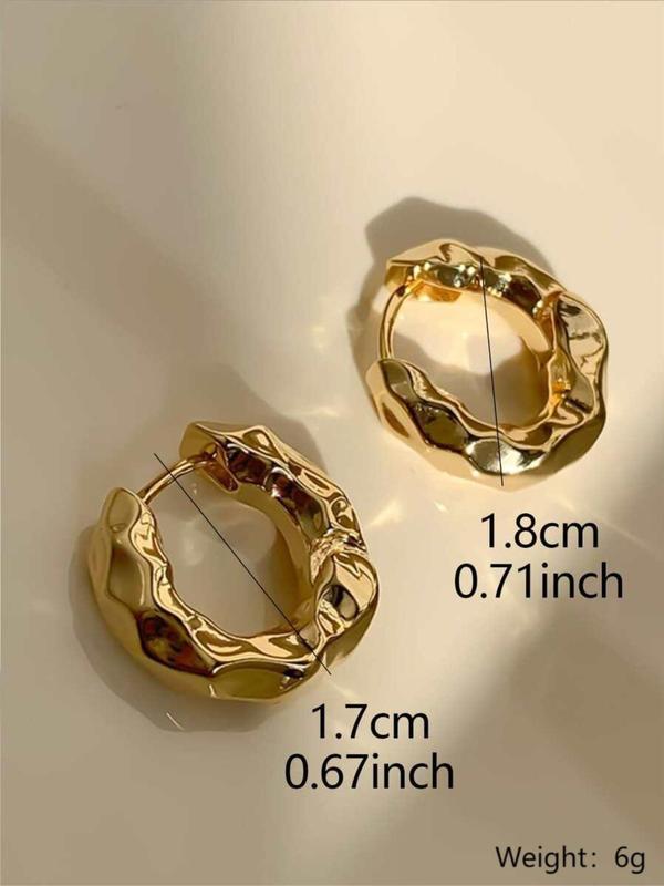 Vintage Minimalist Hoop Earrings, Fashionable Jewelry for Women & Girls for Party, Daily Decor, Trendy All-match & Exquisite Jewelry for Birthday Gift 1