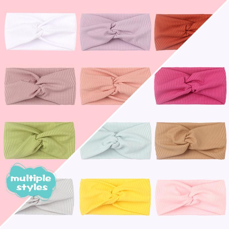 Product Introduction of Spring Summer Baby Headband Solid Color Stretch Elastic Comfortable Fashion Headwear For 0-4 Years Baby Girls Hair Accessories 16