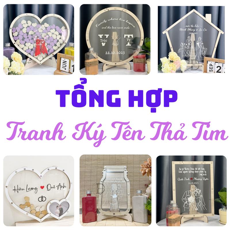 Khung Tranh Ký Tên Thả Tim Ngày Cưới, Ngày Kỉ Niệm Các Mẫu Tổng Hợp, Thiết Kế Theo Yêu Cầu - Dailyme.mint