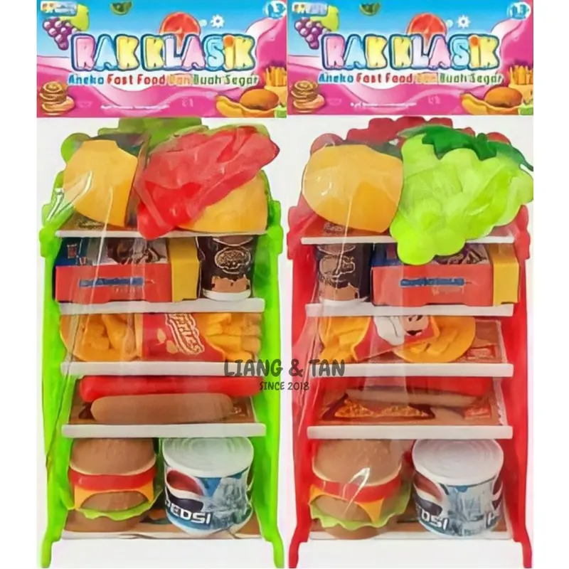 ( BISA COD ) PROMO Mainan Anak Rak Klasik / Mainan Anak Rak Makanan Dan Minuman Fast Food + Buah Magnet / Mainan Edukasi Anak / Mainan Anak Perempuan / Mainan Anak Laki Laki SNI Murah 1
