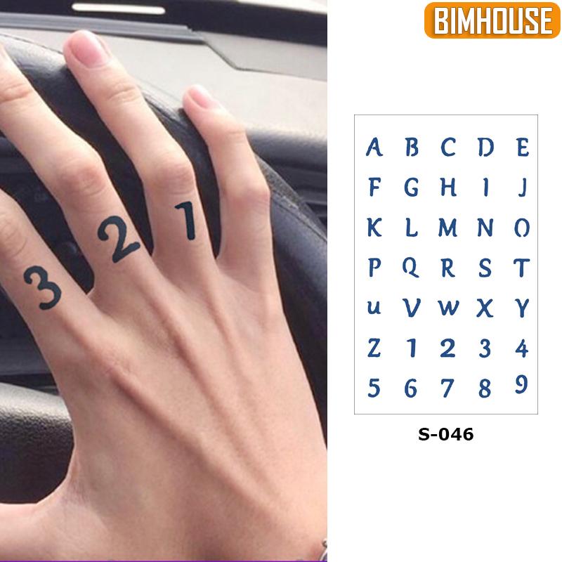 Hình xăm chữ số 15 ngày chống nước S-046 miếng dán hình xăm giả tạm thời bền đẹp