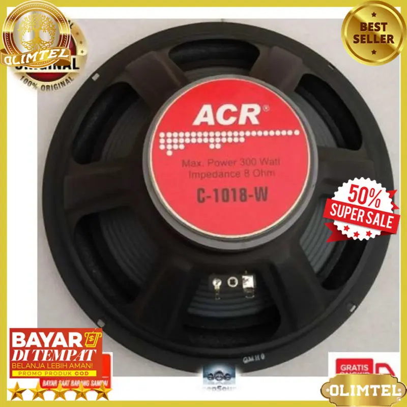 ACR Speaker 10 Inch Daya 300 Watt ACR 1018 W Woofer ORIGINAL Olimtel 0