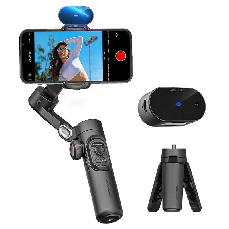 3 Axis Anti-shake Shooting Tripod Stand, Summer Auto Face Tracking Gimbal Stabilizer, 360° Rotation Smartphone Gimbal Stabilizer, Selfie Phone Tripod Stick for iPhone, Camera Tripod 5