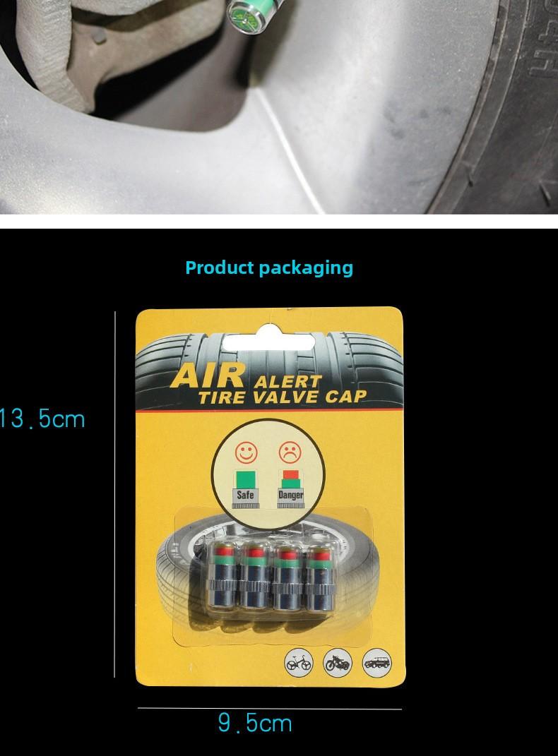 Product Introduction of Car Accessories Tyre Pressure Monitoring External Valve Cover Stainless Steel Tyre Pressure Warning Cover Wireless Warning Device For Wheel Control 21
