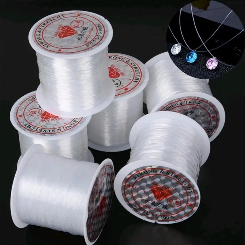 Tali Benang Karet Elastis 60Meter Super Kuat Untuk bahan kerajinan Manik Manik Gelang Kalung Craft DIY