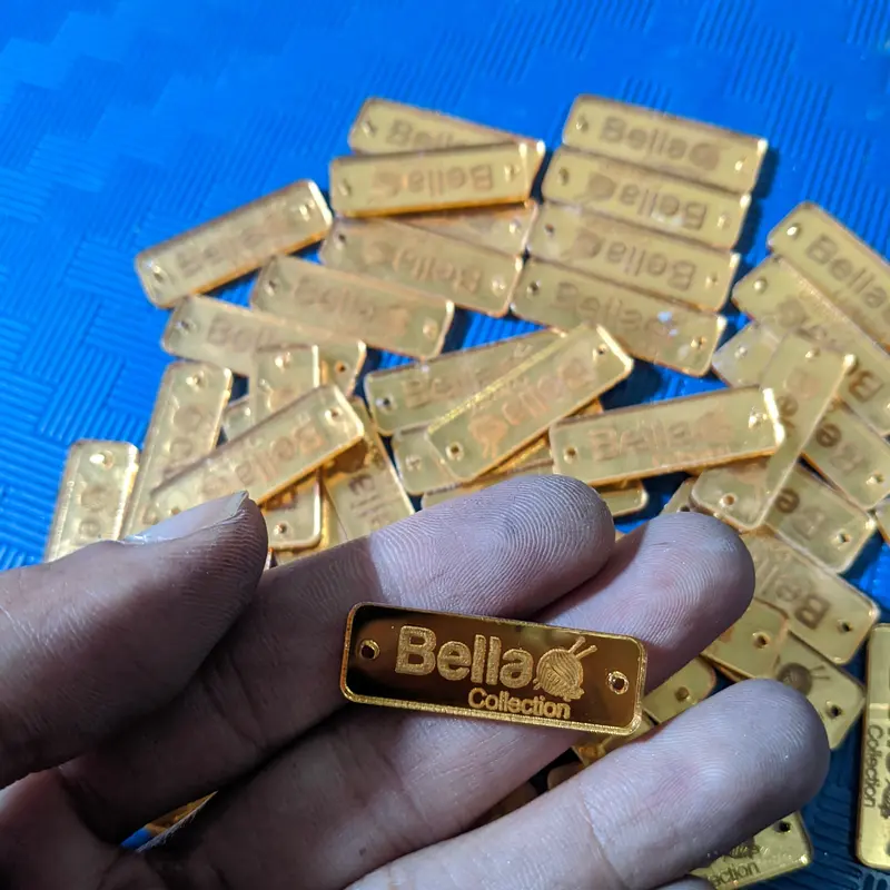 Paket 10 Pcs Label Hijab Akrilik Label Custom Hijab Label Baju Kerudung Gamis Custom Muslim pin hijab anti ketusuk 6