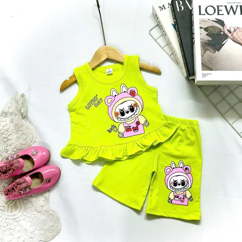 Bộ bé gái sát nách labubu và kurumi a3 combo3 bộ 109k miễn phí shop 7