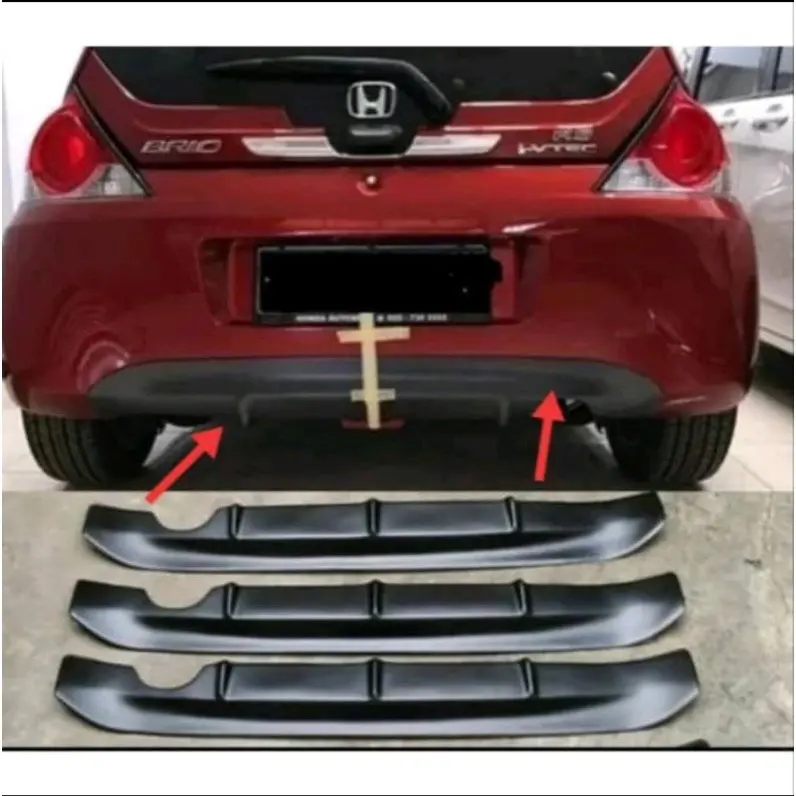 Diffuser Difuser Rear Bumper Bemper bodykit belakang Honda Brio lama old 2012 2013 2014 2015 2016 2017 2018 1