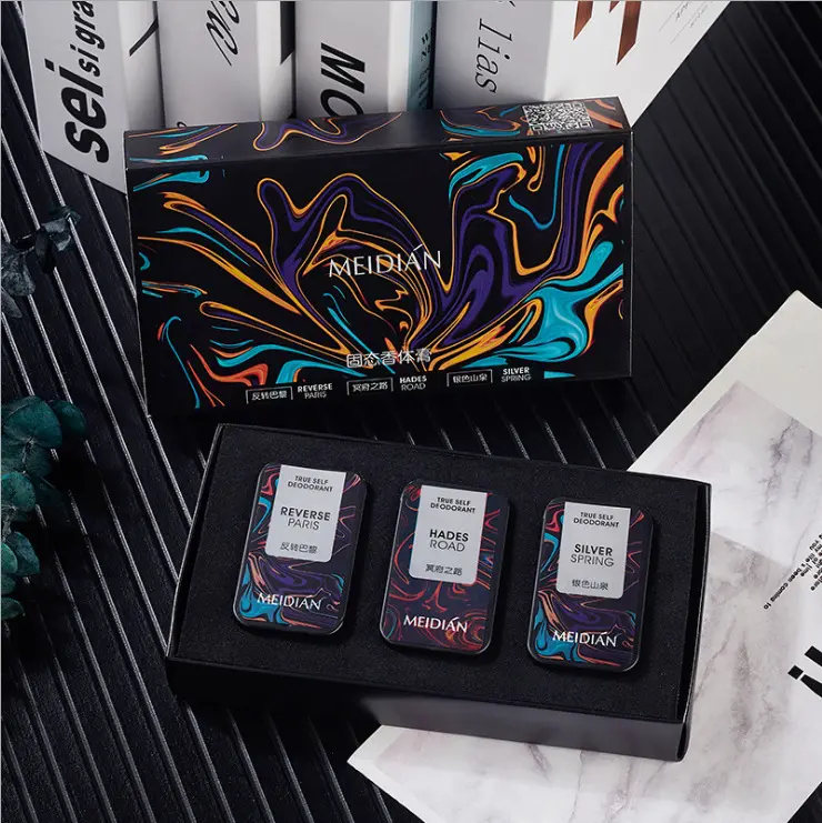 Sáp 3 Hộp Nước Hoa Meidian Dạng Sáp Mùi Ngọt Thơm Nhẹ Cho Nam Và Nữ Cosmetic Perfume