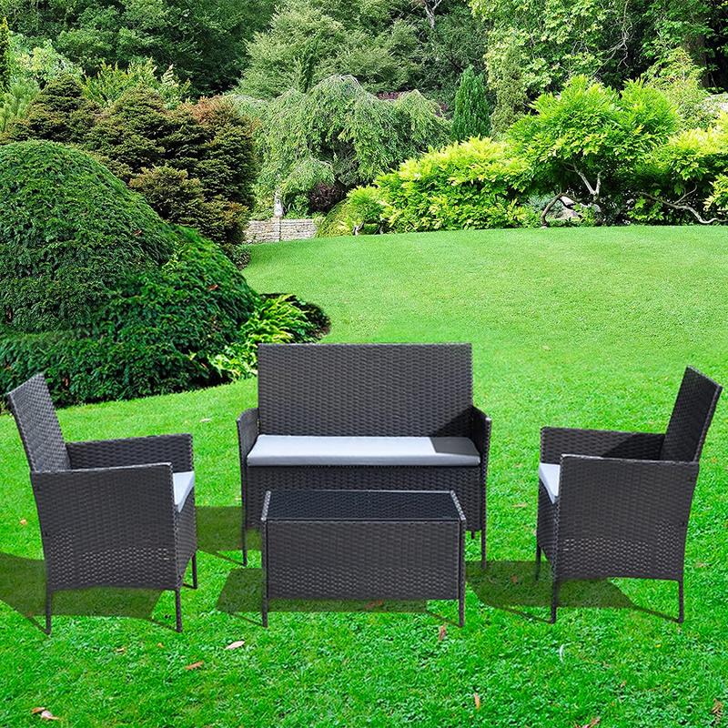 4 Seater Marylebone Garden Furniture Set With Glass Topped Table 1