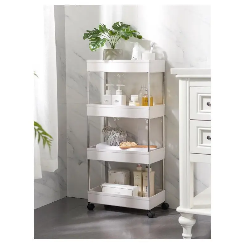 kệ đựng đồ spa, để đồ nail 4 tầng, kệ để đồ đa năng có bánh xe di chuyển