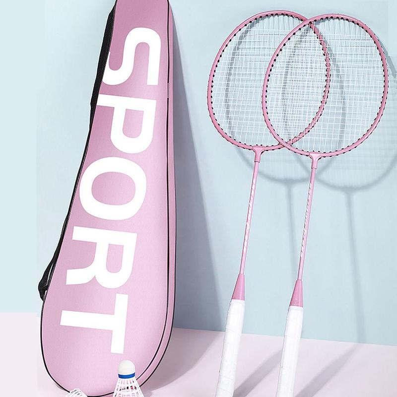 Product Introduction of Durable Soft Handle Badminton Rackets Macaron Color High Resilience Double Racquet Set Sports Equipment with 3 Shuttlecocks Badminton Set Couples 13