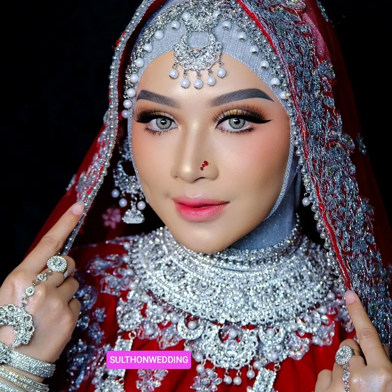 Kalung india pengantin COD New Arrival Baru Asli india import dari india terbaru motif cek out kalung india full set 1 5