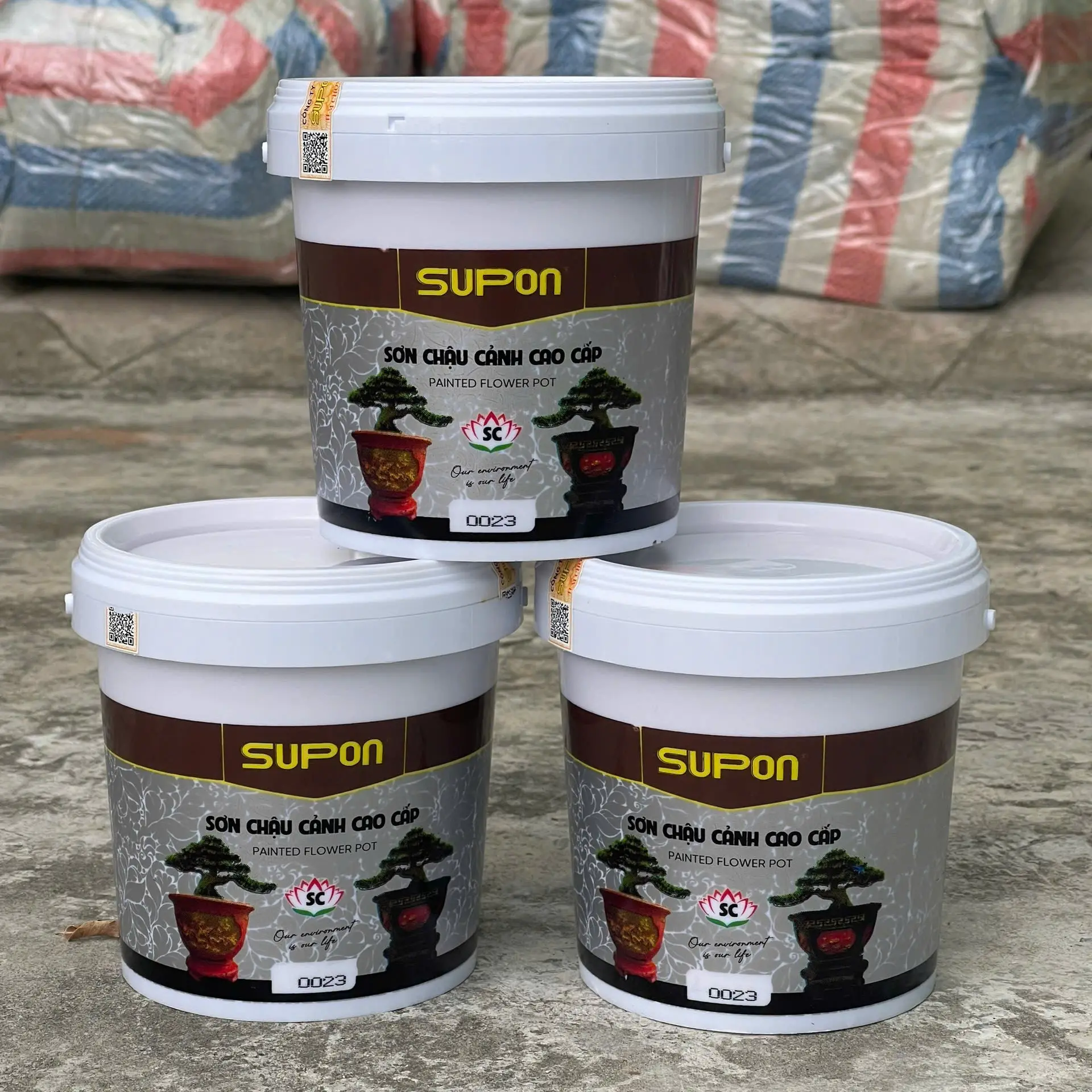[Hộp 1kg - Mua 3 hộp tặng 1 chổi sơn]{Nhiều màu sắc} Sơn Chậu Supon Chuyên Dụng Cao Cấp Hệ Nước Siêu Bóng,Kháng Kiềm,Nấm Mốc,Siêu Bền Màu