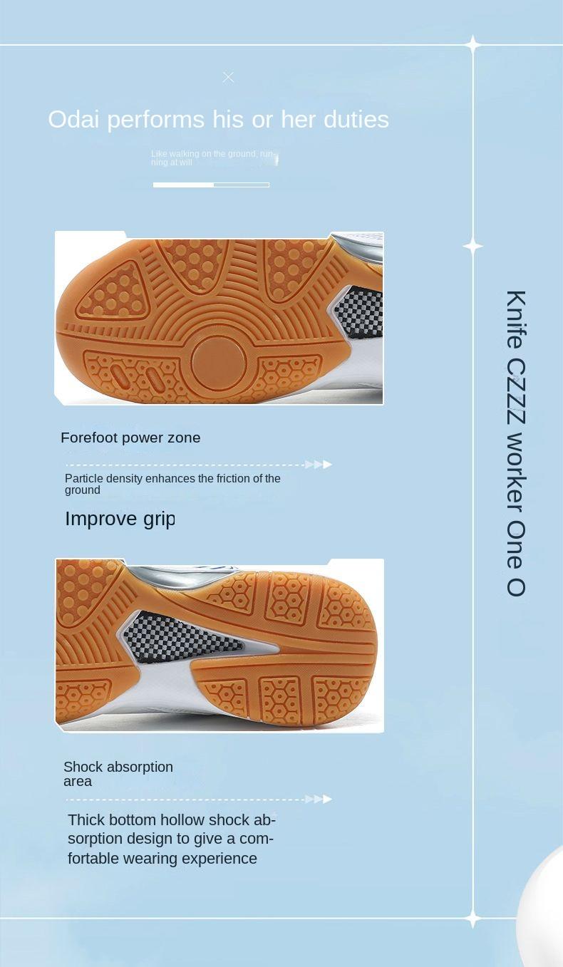 Product Introduction of New Men's and Women's Table Tennis Ball Shoes Tendon Bottom Breathable Casual Badminton Sneaker Non-Slip Wear-Resistant Couples Running Shoes sepatu  basket Professional Anti-Slip Badminton Shoes 6