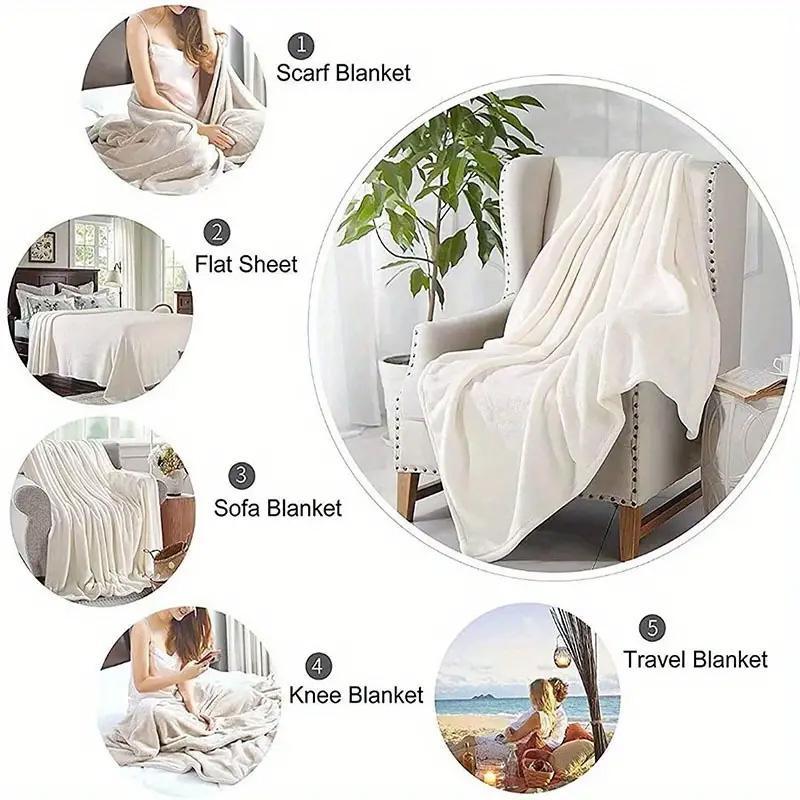 Product Introduction of Jesus & Mary Pattern Blanket, 1 Count Warm & Lightweight Throw Blanket, Soft Blanket for Bed, Sofa, Office, Camping & Travel 8