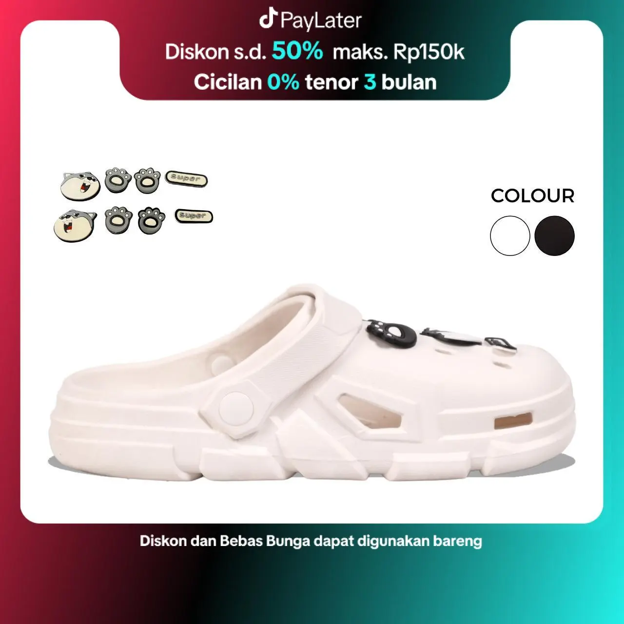 Aseo Sandal Pria Wanita Couple Dewasa Kodok Clog Terbaru Lebaran 2025 Black Shoes Baim Sandal Cowok Dewasa Import Korean Style Anti Slip Karet Rubber Lucu Kekinian  H177