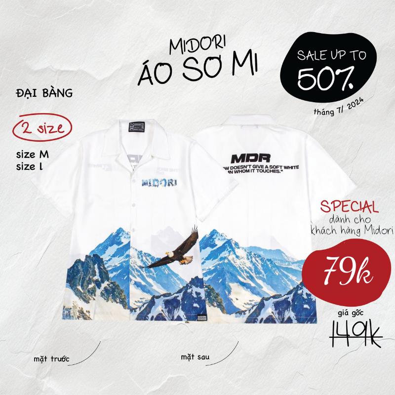 Áo Sơ Mi Nam Nữ Hoạ Tiết Tay Ngắn Cổ Vest Unisex Thời Trang Vải Lụa | Local Brand MIDORI M STUDIO