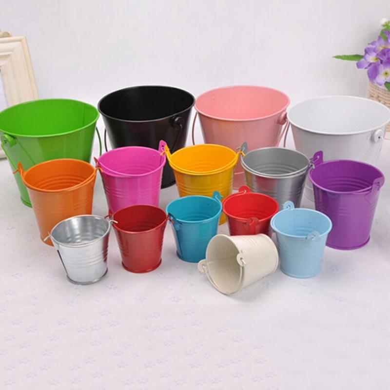 Thùng Kim Loại Mini, Đầy Màu Sắc, Xô Kẹo Chai Thùng, Thích Hợp Cho Ủng Hộ Tiệc Cưới, Đồ Trang Trí, Tự Làm, [UAA] 1