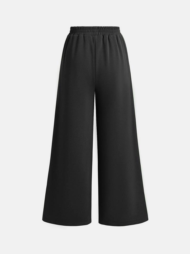 Product Introduction of YOZY Women's Patchwork Pocket Drawstring Hem Pants, Casual Loose Tie Front Elastic Waist Trousers for Spring & Fall, Women's Bottoms for Daily Wear 17