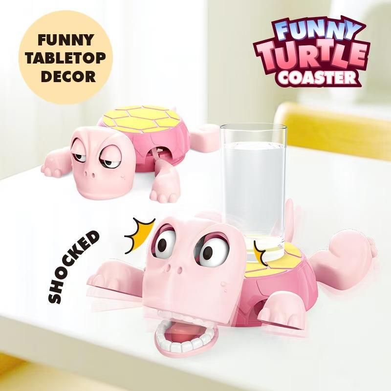 Product Introduction of Cute Turtle Design Coaster, Creative Turtle Design Coaster, Plastic Funny Turtle Decorative Coaster for Home Kitchen Dining Room 4