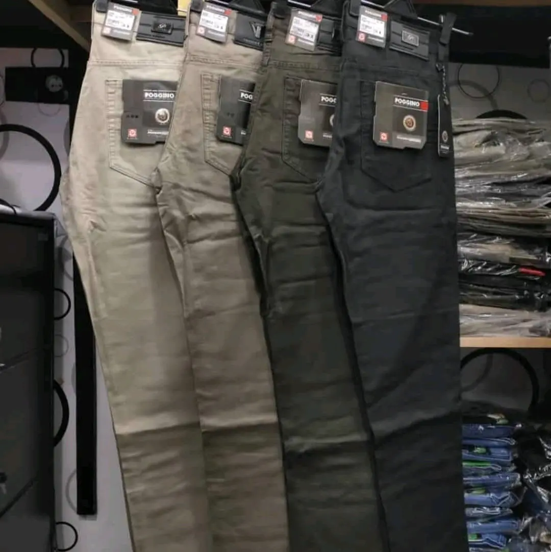 celana katun poggino original reguler tidak karet celana Panjang Dewasa Canvas pria