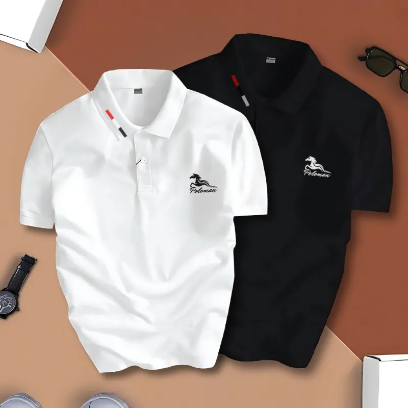 Áo Thun Polo POLOMAN MÃ ĐÁO Cổ Bẻ Vải Cá Sấu, Sang Trọng, Thoáng Mát - Áo Có Cổ Ngắn Tay Thời Trang Nam Nữ Men, MÃ ĐÁO