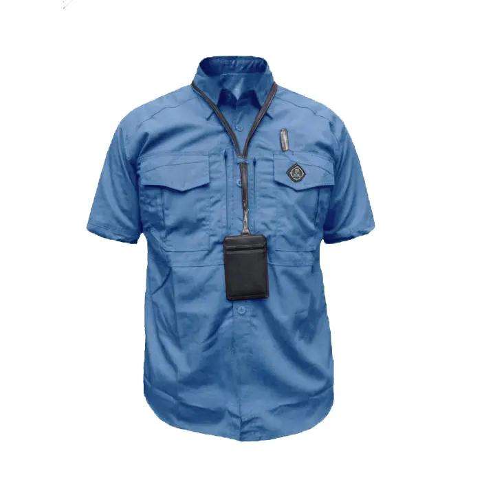 Kemeja Tactical Lengan Pendek Pria Anti Sobek Warna Abu - Cocok Untuk Seragam Kerja Outdoor Indoor Dan Petualangan 3